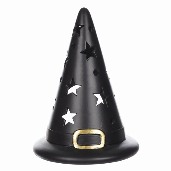 14" Clay Witch’s Hat Black, Halloween In/Outdoor Decor - Way to Celebrate 2024 - Picture 1 of 9